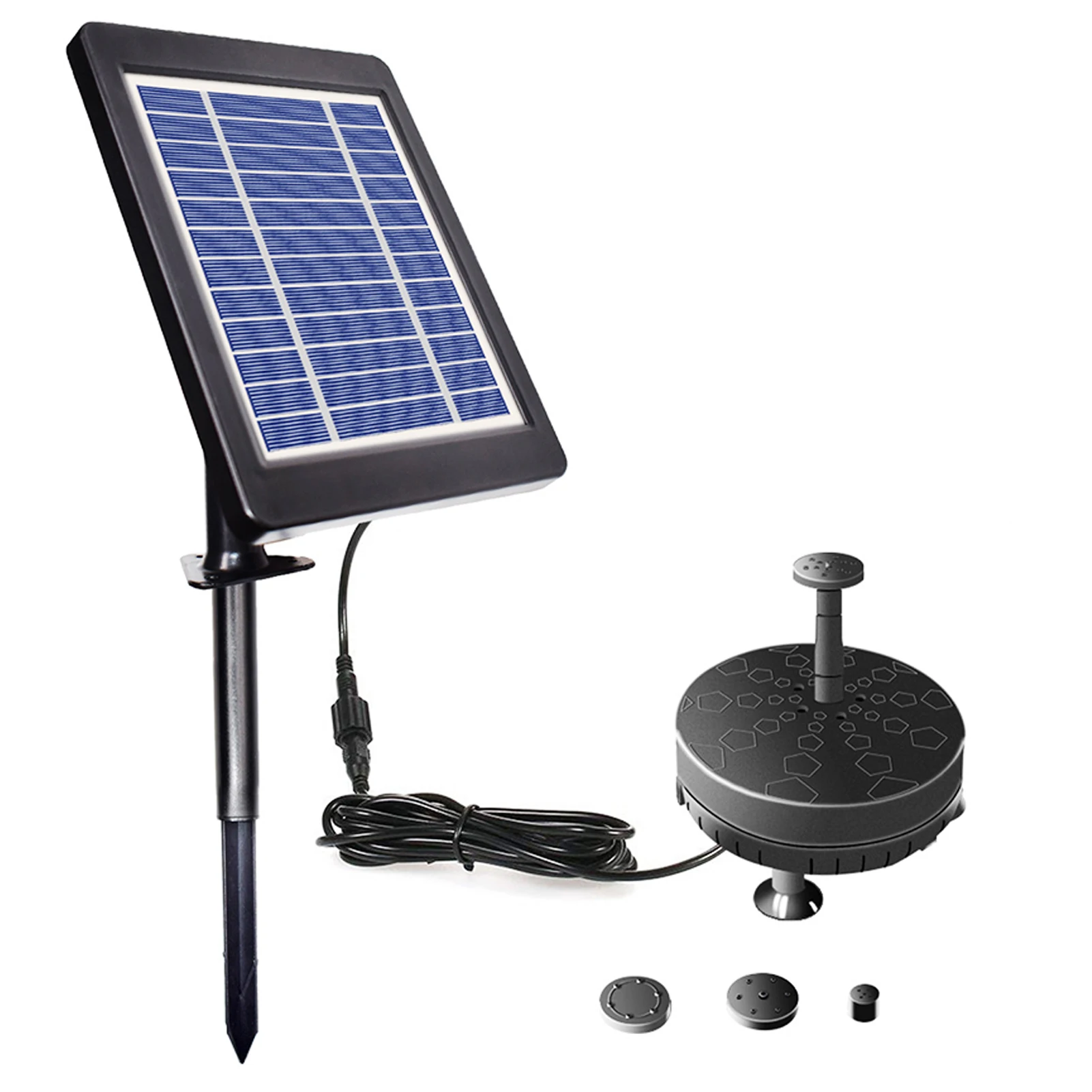 6V 3.5W Solar Fountain Pump Solar Power Brushless Water Pump Built-in Storage Battery LED Fountain For Pond Garden Bird Bath