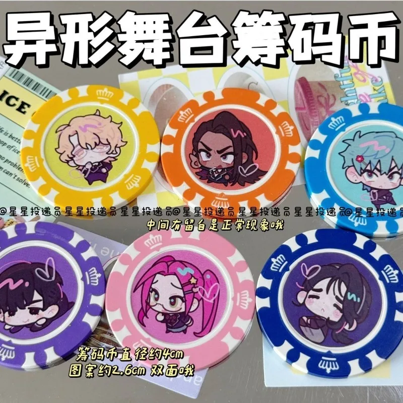 6Pcs/Lot TV Alien Stage Anime Acrylic Coin Commemorative Coin Mizi Sua Ivan Till Hyuna Luka Coin Game Collection childrens gift