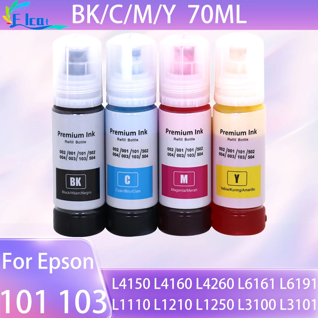 101 103 001 002 003 004 502 504 Сменные чернила для красителей, совместимые с Epson L1110 ‎   L1210 L1250 L3156 L3160 L3210 L3211 L5190 ‎ Принтер