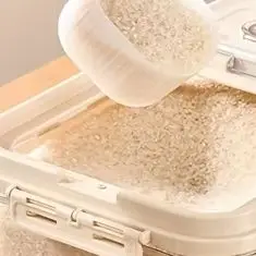 Insect Proof Moisture Proof Rice Box Transparent Storing Dry Grain Sealed Jar 5/10KG Storage Kitchen Container Food Storage Box