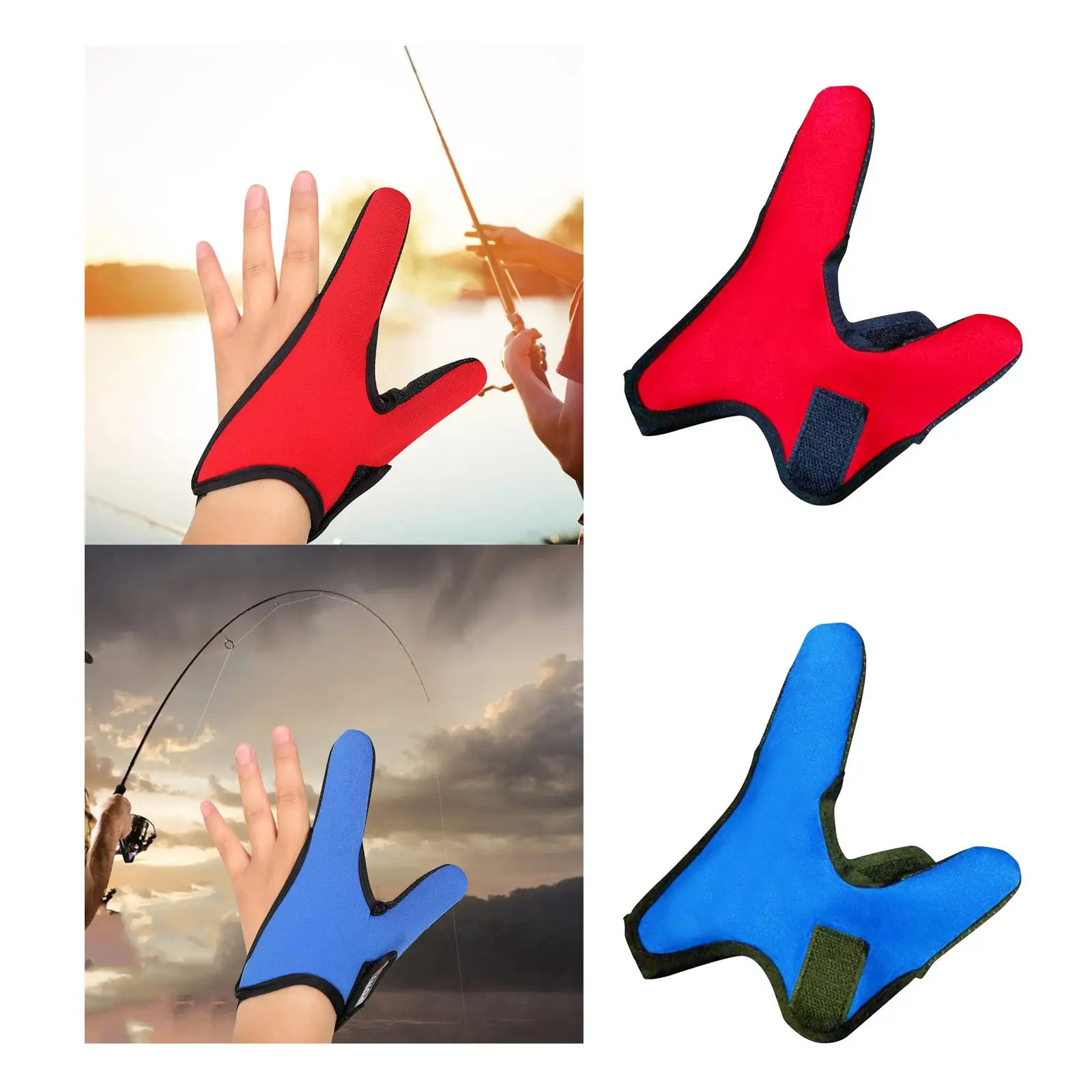 

Double-finger Fishing Gloves, with Non-slip Protection for Thumb And Index