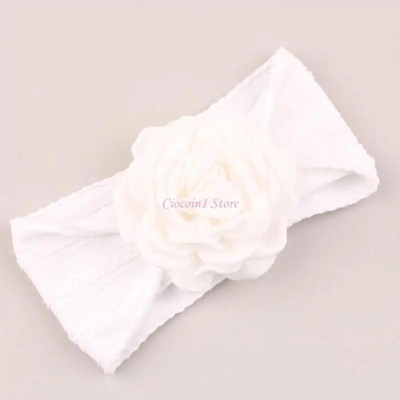 

Y1UB Эластичная повязка на голову для младенцев. Прекрасный головной убор для маленьких девочек. Повязка для волос с цветочным и