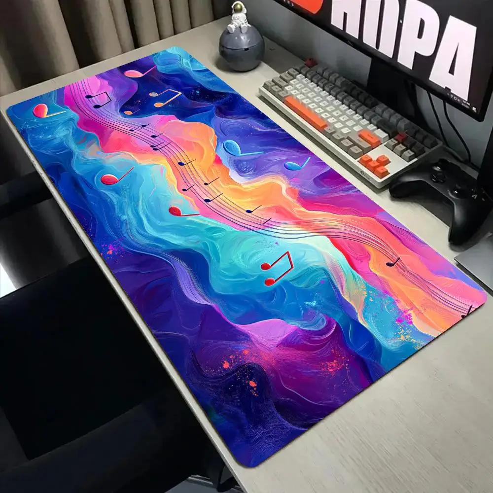 Abstract art symbols Mouse Pad Desk Mat with Stitched Edge XXL Mousepads Rubber Anti-slip Gamer Keyboard Rug Gaming Mats