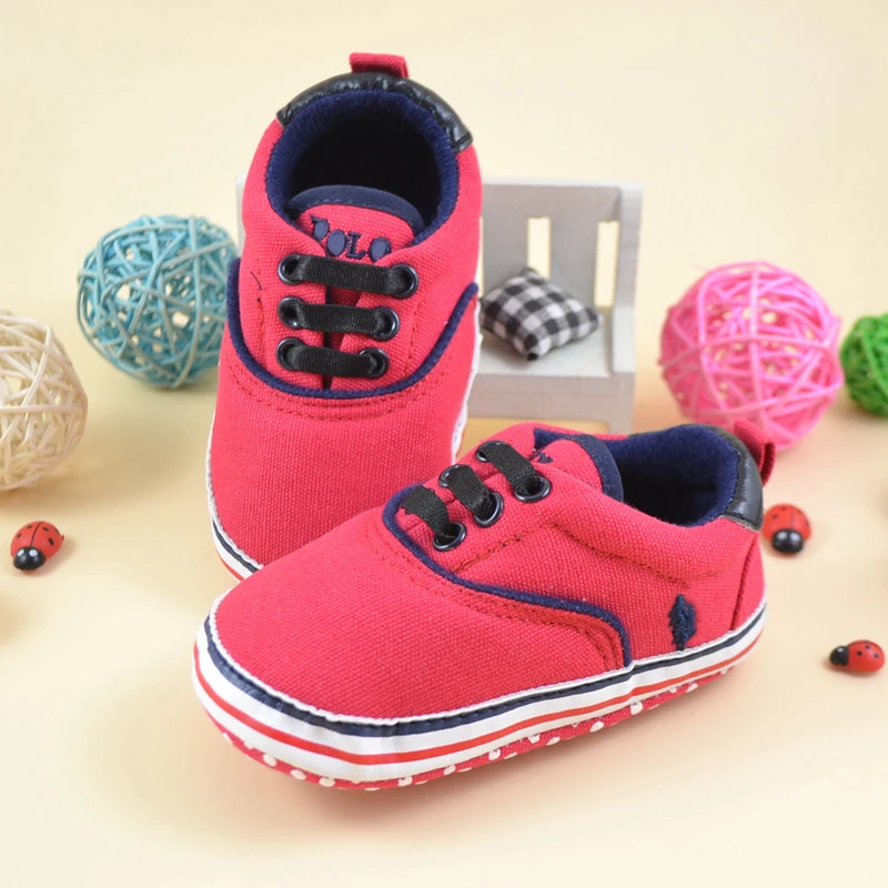 Sneakers Kanvas Bayi Baru untuk Sepatu Olahraga Bayi Baru Lahir untuk Bayi Laki-laki Perempuan Bayi Balita Alas Lunak Antiselip Pejalan Kaki Pertama 0-18 M