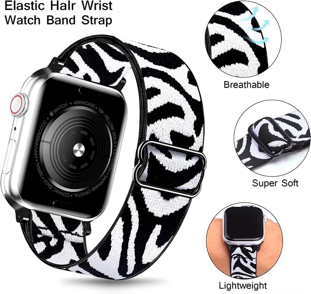 Nylonarmband für Apple Watch Ultra/2 49 mm 10 46 mm 42 mm 9 8 7 45 mm 41 mm atmungsaktives elastisches Armband für iWatch 6 5 4 SE 44 mm 40 mm