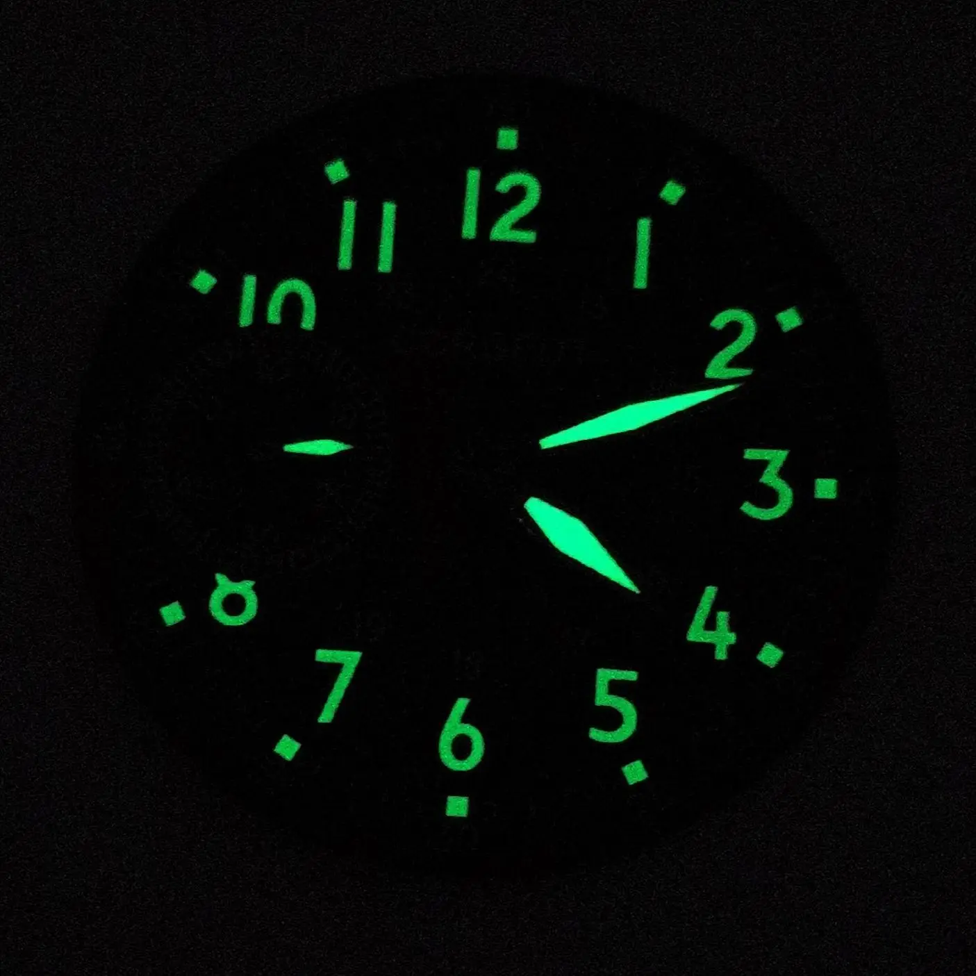 New 44MM Black Case Add Green Luminous Dial And Hands Fit St36 Eta 6497 Manual Winding Movement