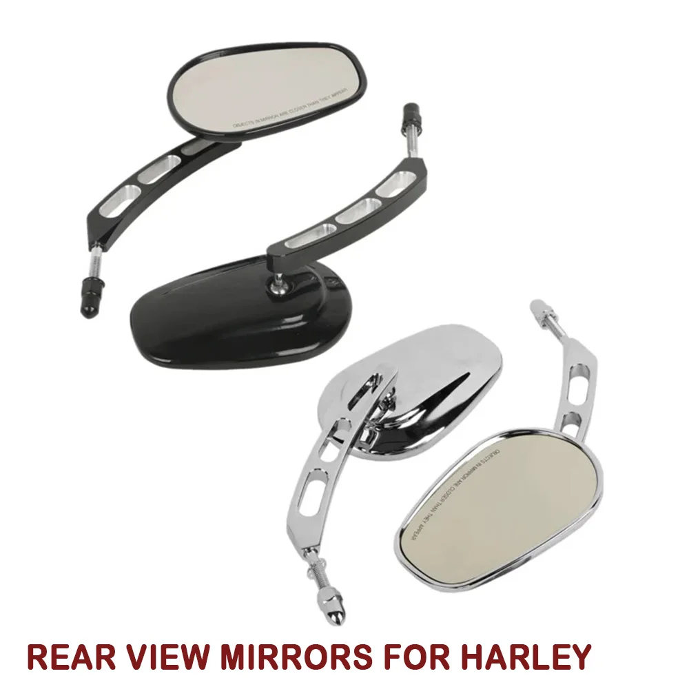 

Motorcycle Universal 8mm Rear View Side Mirrors For Harley Touring Road King Street Glide Softail Fat Boy Iron 883