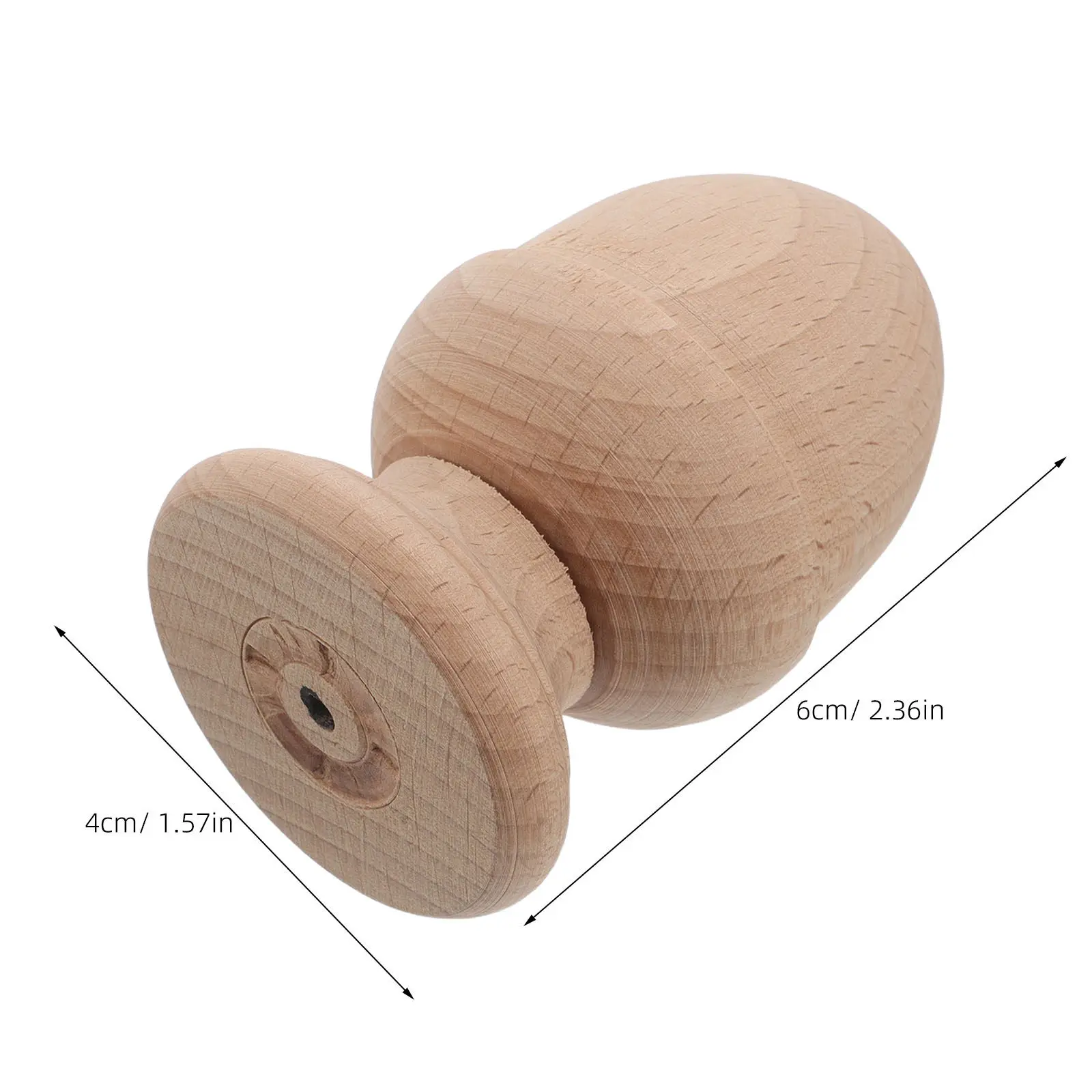 2Pcs European Style Wooden Finials Carved Wood Bedpost Toppers Decorative Staircase Post Caps Curtain Rod Ends Vintage Furniture