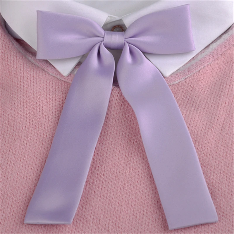 Escola Japonesa JK Uniforme Bow Tie Para Meninas Borboleta Cravat Fita Cor Sólida Escola Marinheiro Terno Uniforme Acessórios