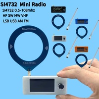SI4732 Full Band Radio 0.5-108mhz Portable Radio LSB USB AM FM FM/AM 1.9inch IPS Screen All Band Radio Receiver with Antenna