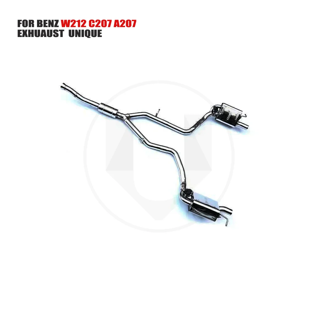 

UNIQUE Stainless Steel Exhaust System Performance Catback is Suitable for Mercedes-Benz W212 C207 A207 E180 E200 Car Muffler