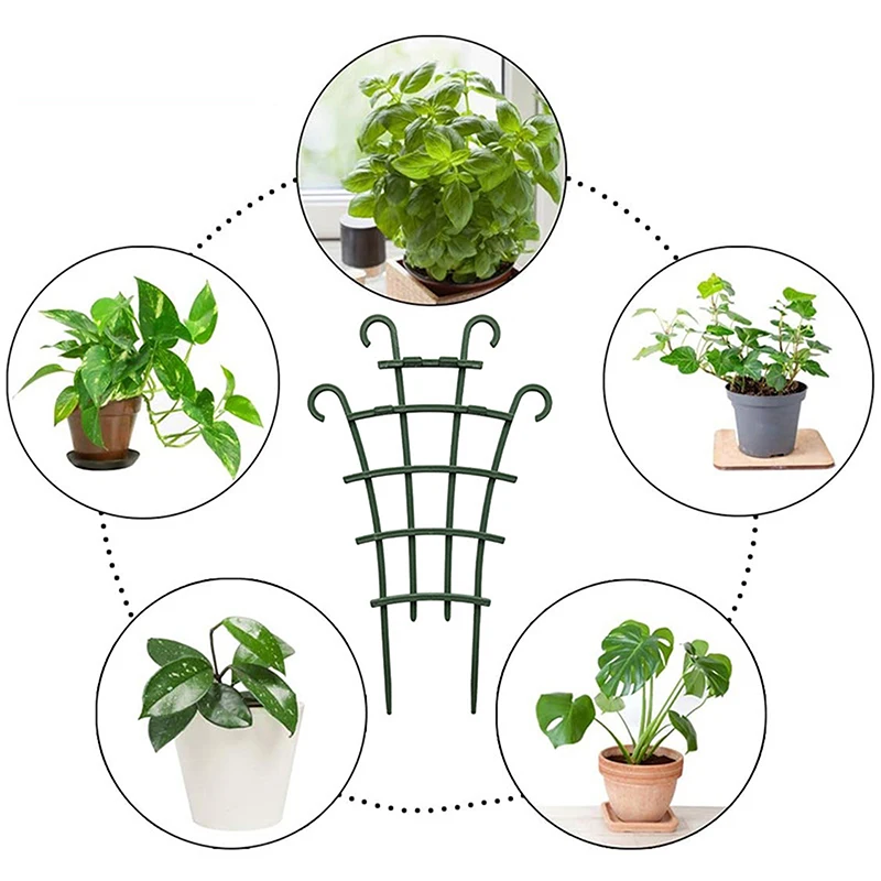 2Pcs Mini Garden Growing Plant Climbing Shelf Trellis Vegetables Flowers Support Plant Pot Frame Garden Decorative Plant Cages