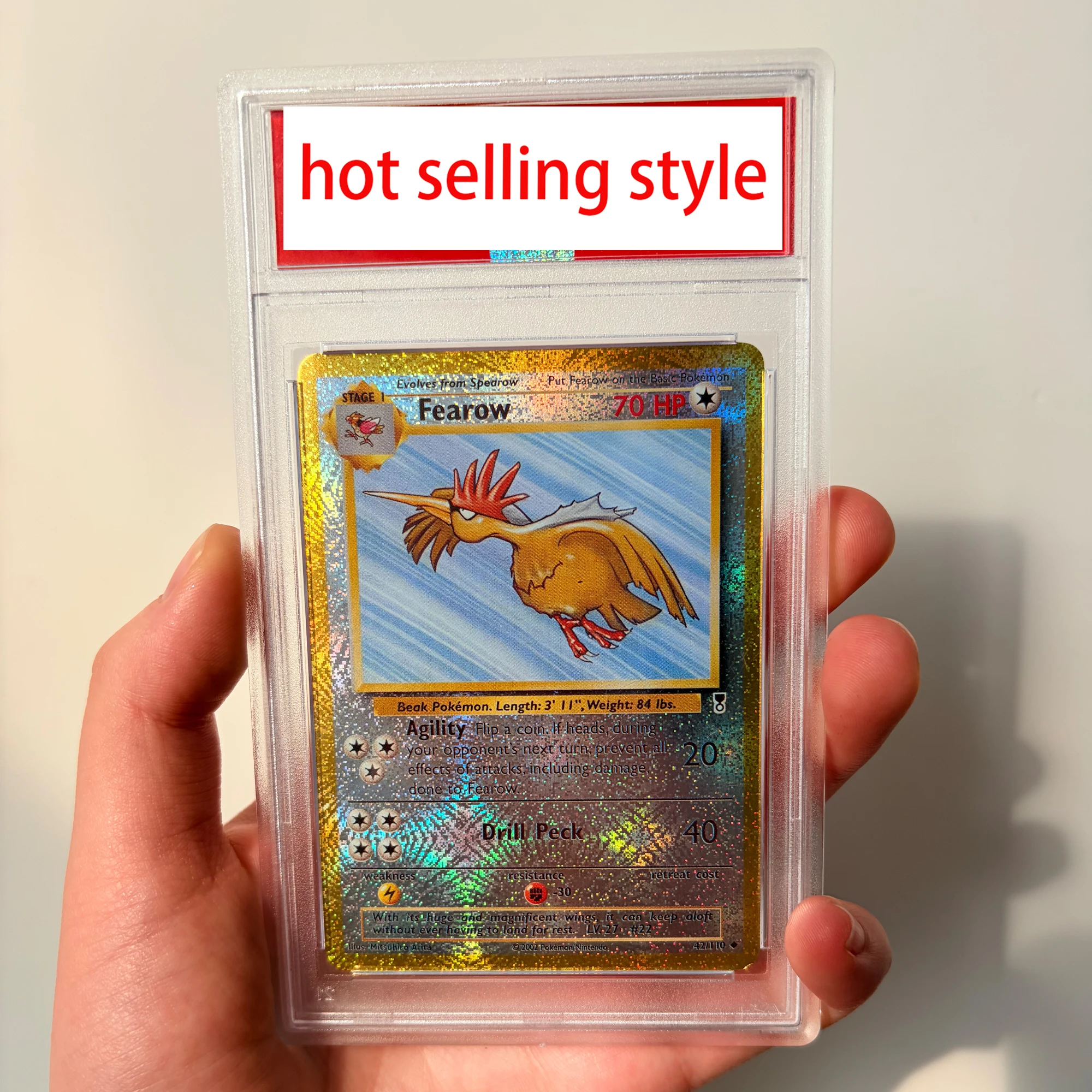 

Diy Self Made Ptcg Fearow Копия Рейтинг карты Преломление Цветная вспышка Редкая коллекционная карта Ptcg Fearow Аниме карты Подарочные игрушки