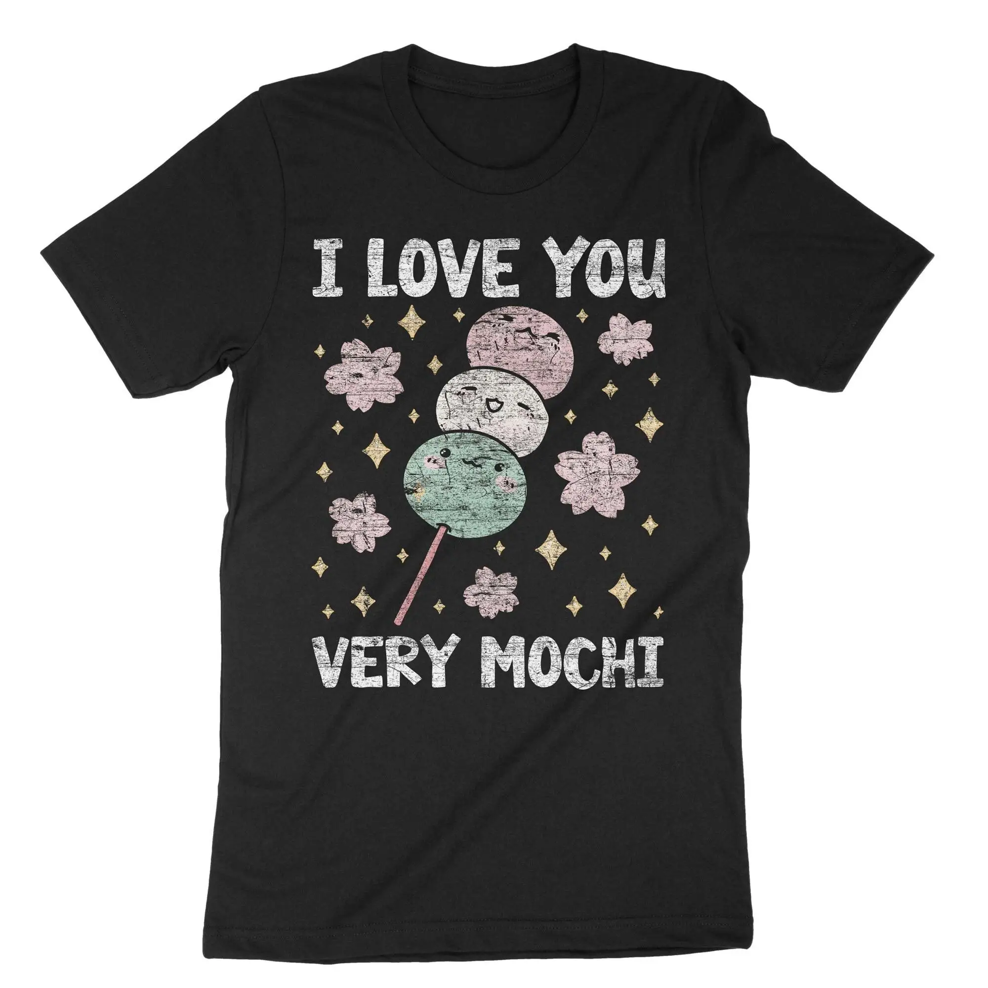 I Love You Very Mochi T Shirt For Lovers Rice Cake Japanese Food Funny Pun