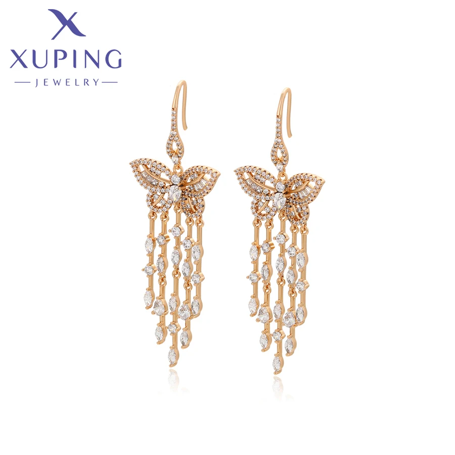 Xuping Schmuck Neue Ankunft Charme Schmetterling Elegante Tropfen Ohrringe für Frauen Dame Party Geschenk X000846457