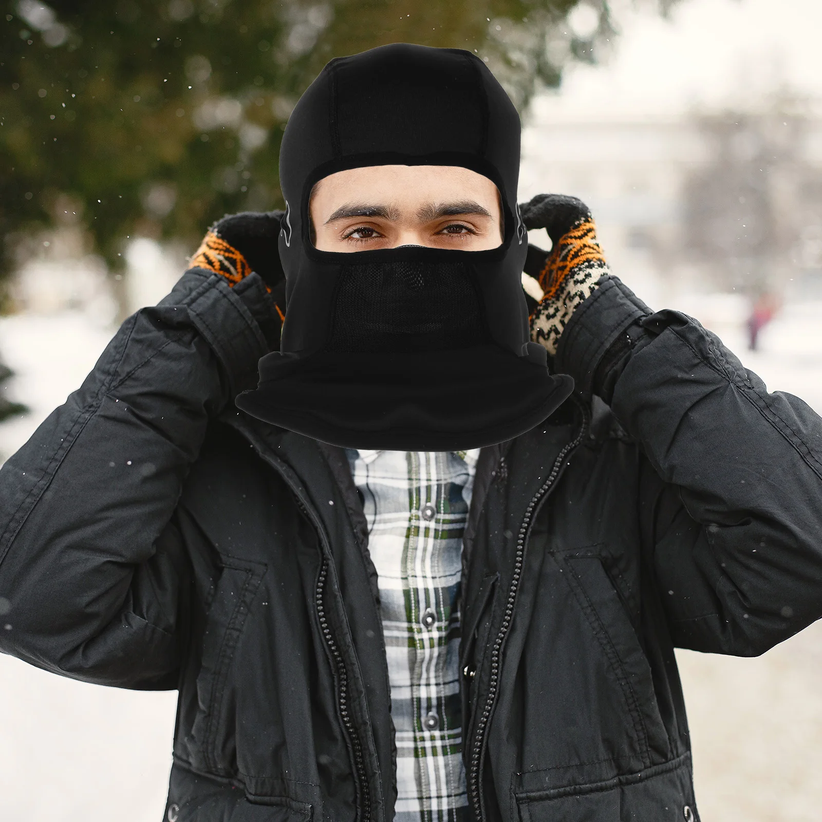 

Windproof Ear Warmers Headb Neck Gaiter Fleece Lined Hats Face Masks Sports Accessories Riding Supplies Polyester Covers For