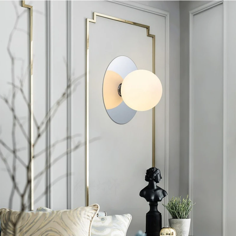 Nordic Modern Creative Wall Lamp Living Room Background Wall Bedroom Bedside Porch Corridor Staircase Sconce Light Fixture Home