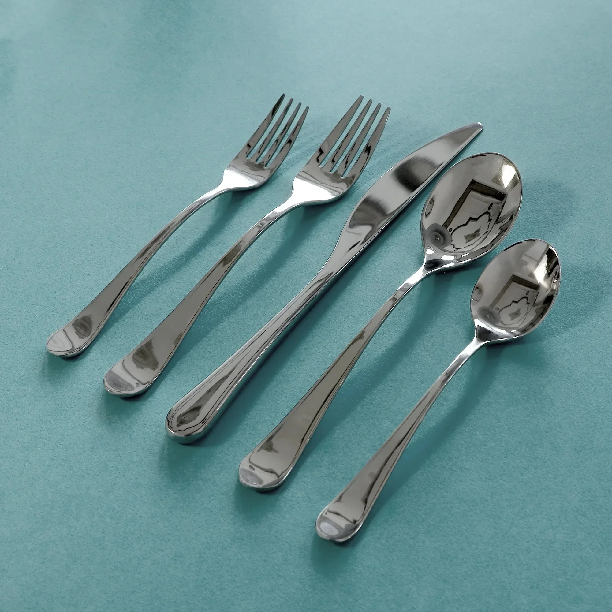 

45-Piece Flatware Set Stainless Steel