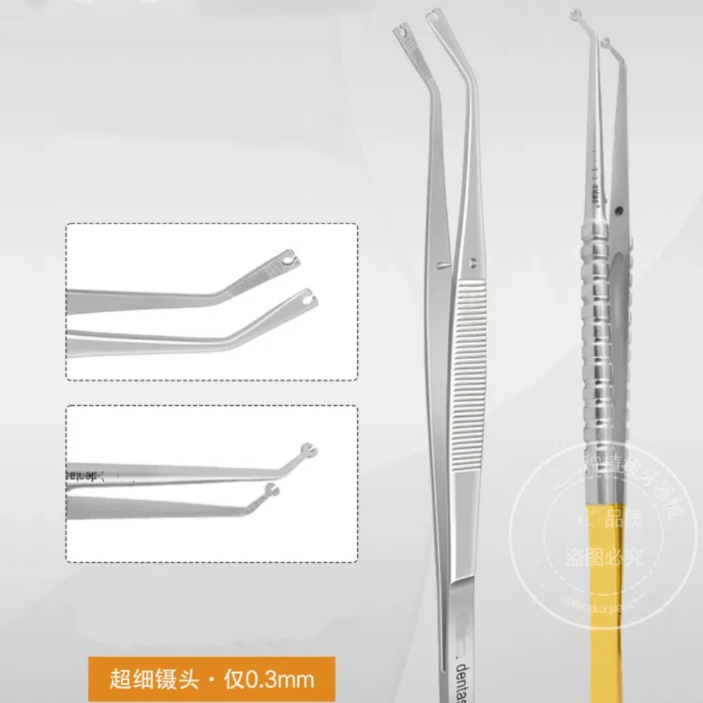 

1pc Suture Implant Surgery Line Tweezers Plastic Surgery Equipment Student Practice Sutures Dental Stainless Steel Tweezers