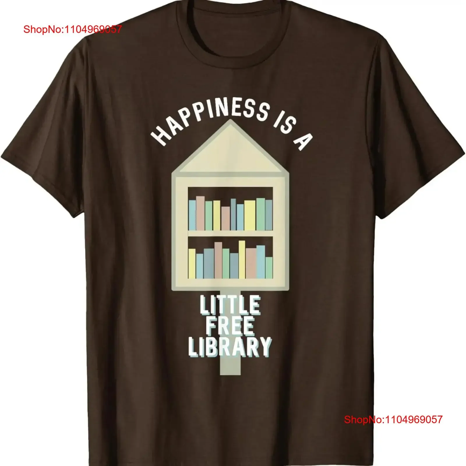 

Happiness is a Little Free Library T Shirt vintage Washed Slightly Stylish Breathable Comfortable Unisex designer clothes