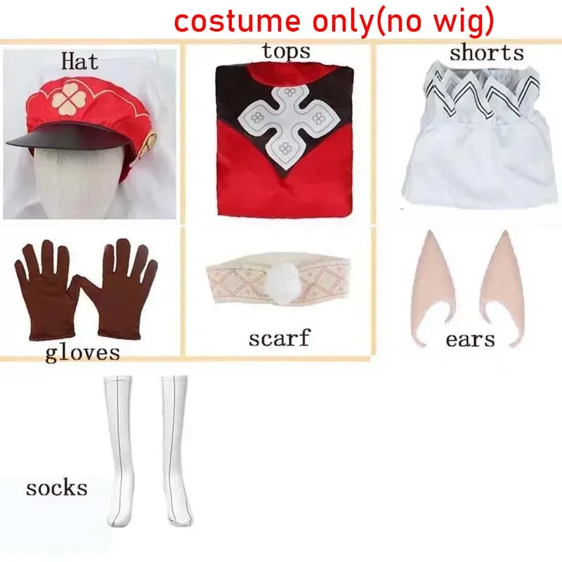 Klee Cosplay Kostuum Klee Outfits Jurk Hoed Pruik Carnaval Comic voor Vrouwen Comic Con