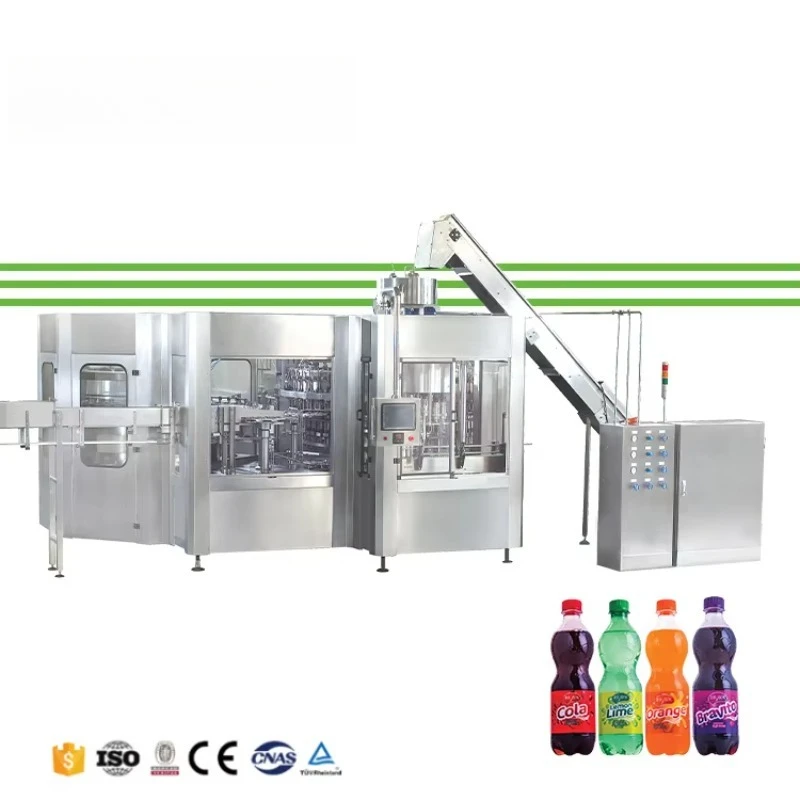 Small Bottle 3 in 1 Automatic Carbonated Soft Drink Filler with Washing and Capping for CSD Plant Custom