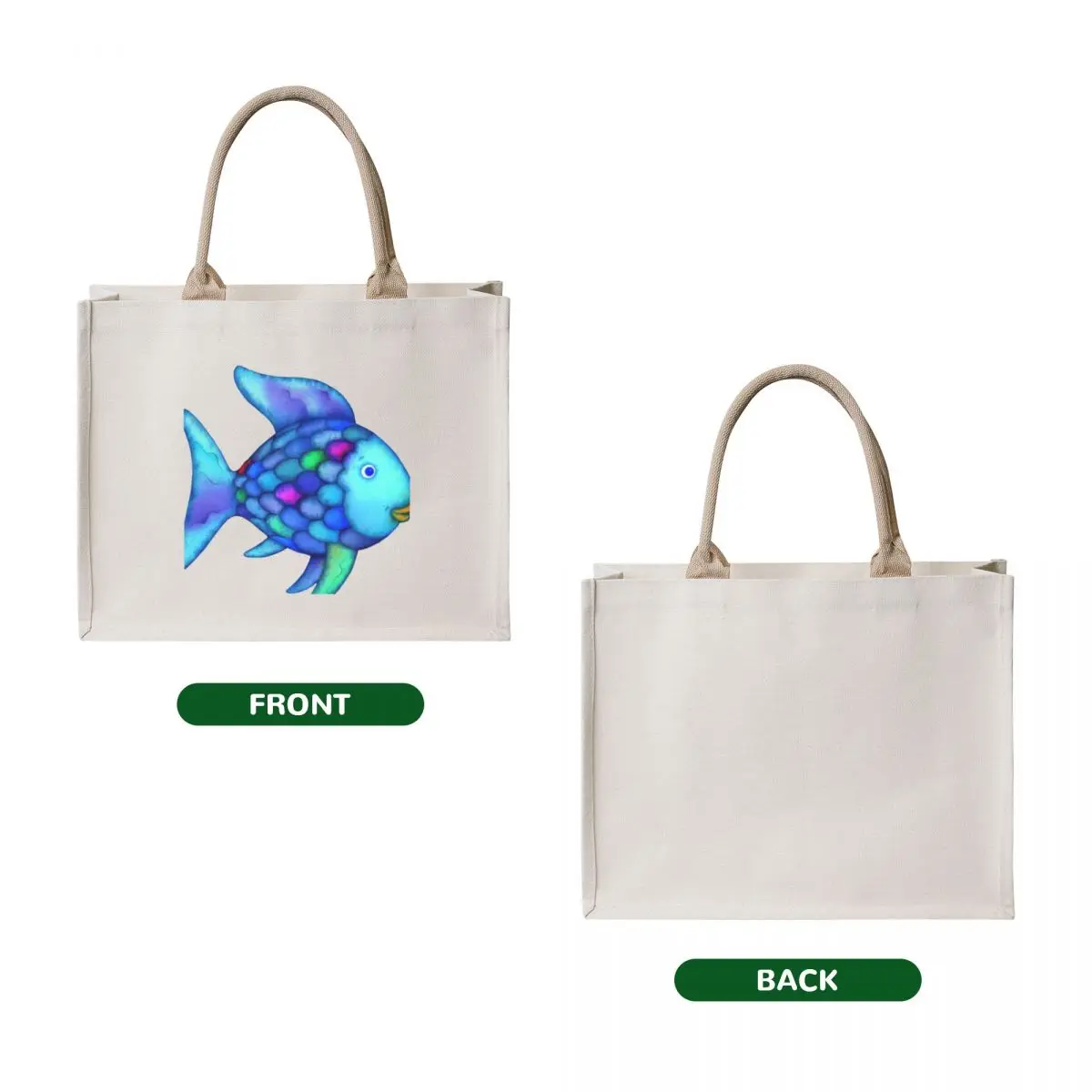 Rainbow Fish Tote Bag bag for beach Beach bag Reusable bags