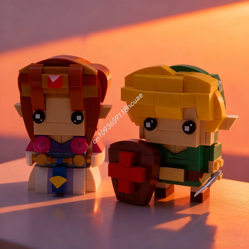 

364 шт. MOC RB Link Zelda Brickheadz Brickheadzed модель строительные блоки Рождественский подарок строительство DIY кирпич детские игрушки на день рождения