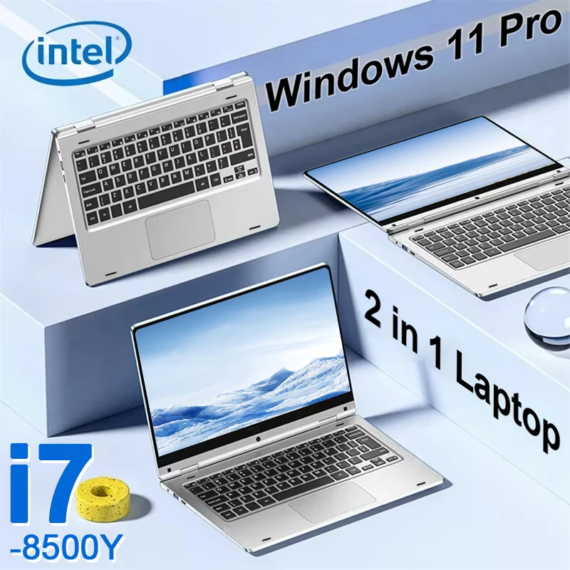 

11.6 Inch Touch Screen Laptop 2 in 1 Intel i7 8500Y Windows 11 Pro Computer 8GB DDR4 512GB 1TB 2TB SSD study Notebook PC