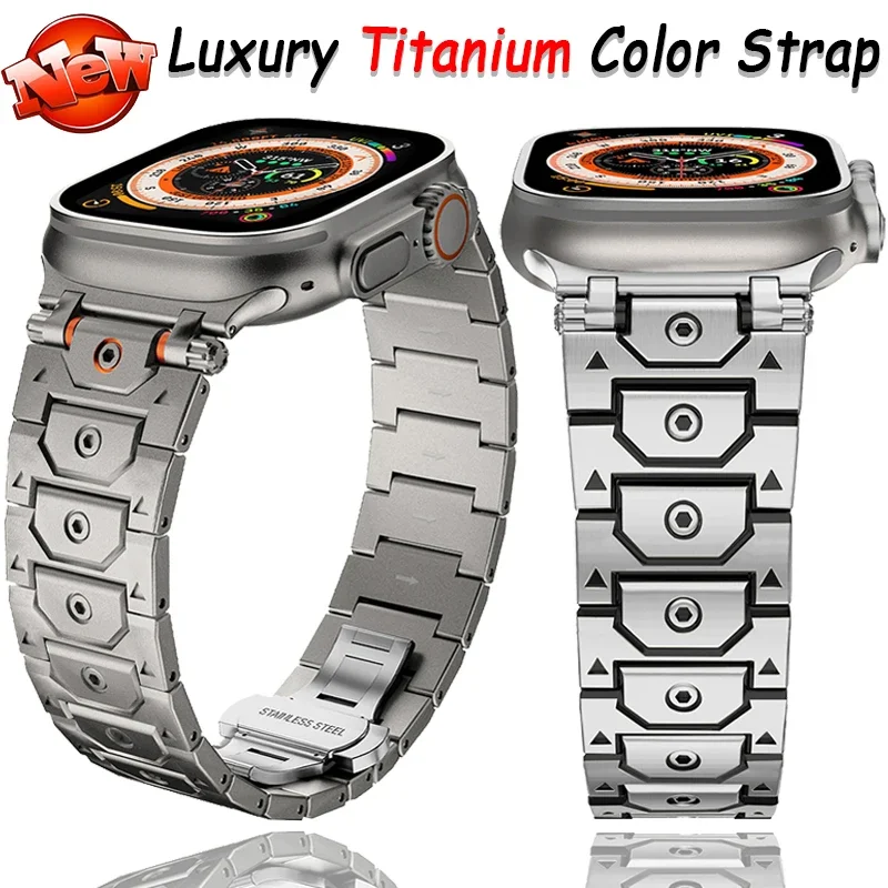 

Metal stainless steel Strap for Apple Watch Band 49mm 45mm 41mm 46mm 42mm 44 40mm Bracelet iwatch series Ultra 10 9 8 7 6 5 SE 3