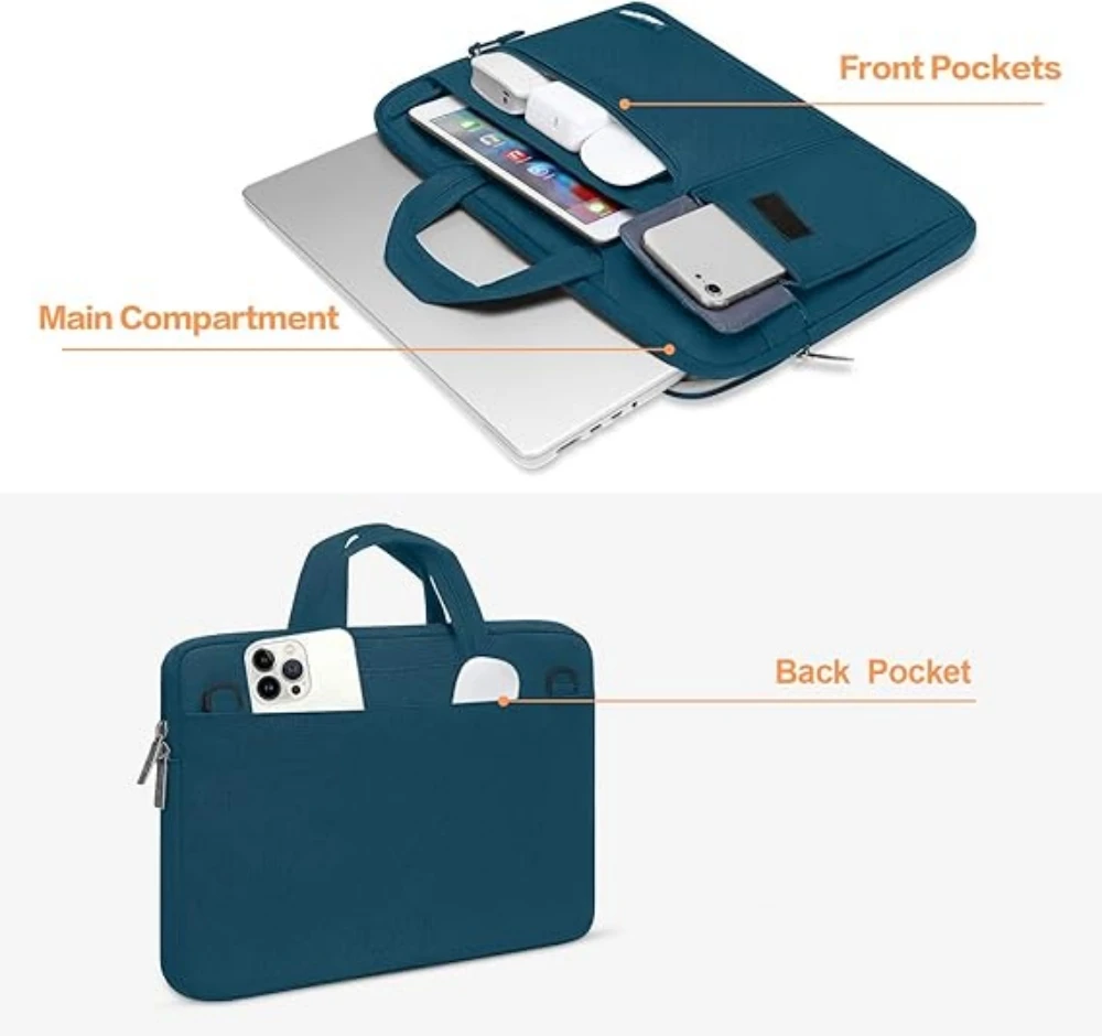 Bolso de hombro para ordenador portátil, bolsa Compatible con MacBook Air/Notebook de Pro13-13.3 pulgadas, Compatible con MacBook Pro de 14 pulgadas, M3, M2, M1 Pro Max