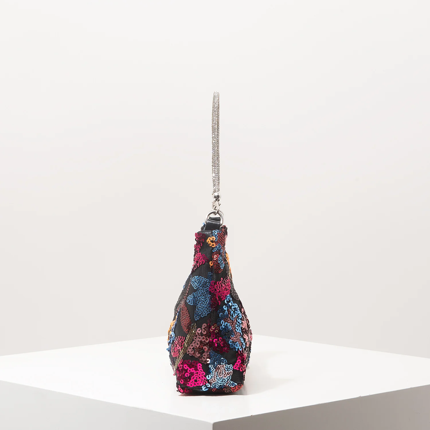Schultertasche, Blumenmuster, Pailletten-Tasche, Stickerei, Gala-Abend, Party-Outfits, Abschlussball-Tasche, Hochzeitsartikel, Elegant, Valentinstag, Zufälliges Muster – Detail 25