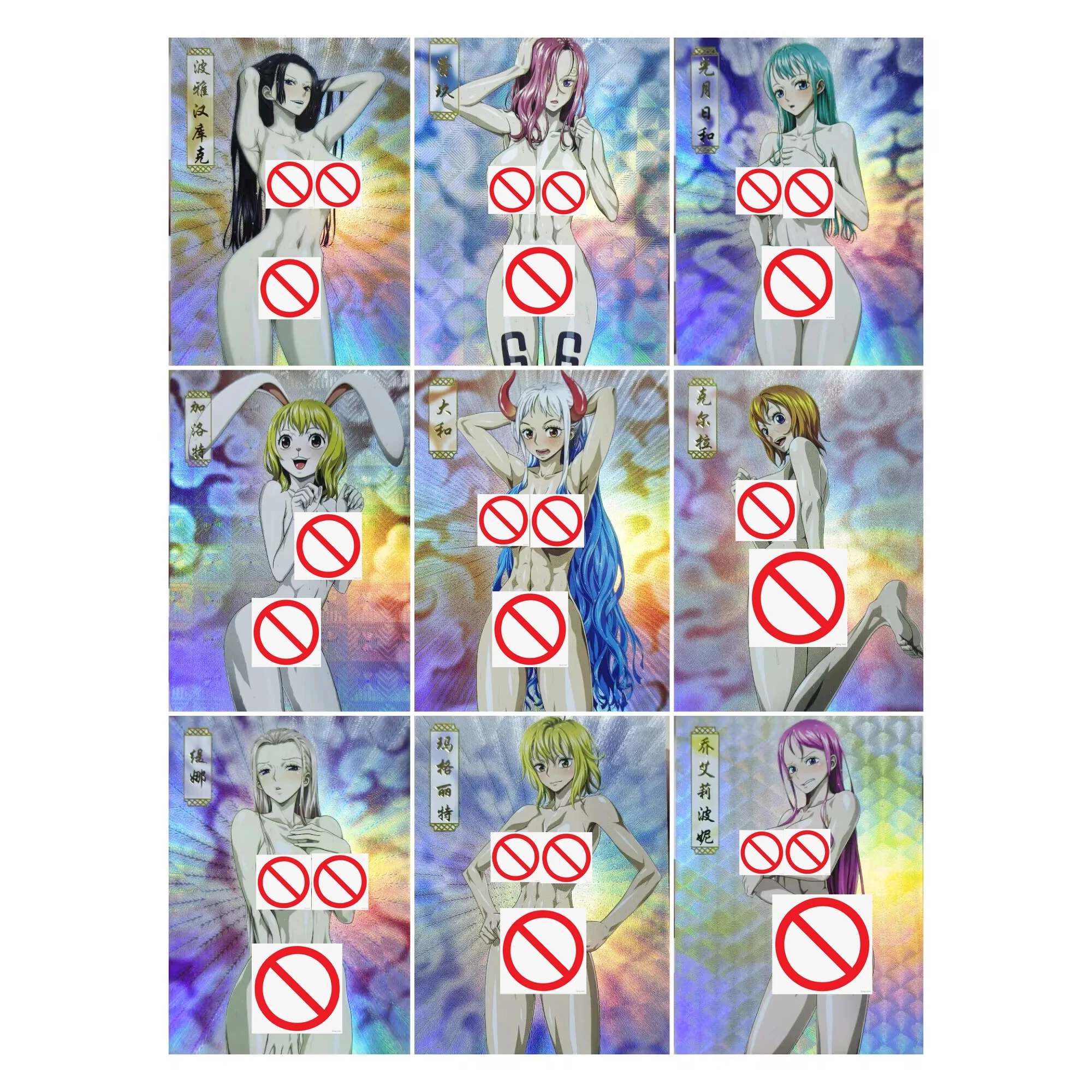 Diy 45Pcs/set One Piece OPCG Female Character Hancock Nami Collection Card Chest Refraction Color Flash Card Gift Toys
