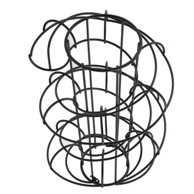 Kitchen Egg Rack, Spiral Egg Basket, Iron Practical Egg Storage Rack, Storage Rack Black-A51M