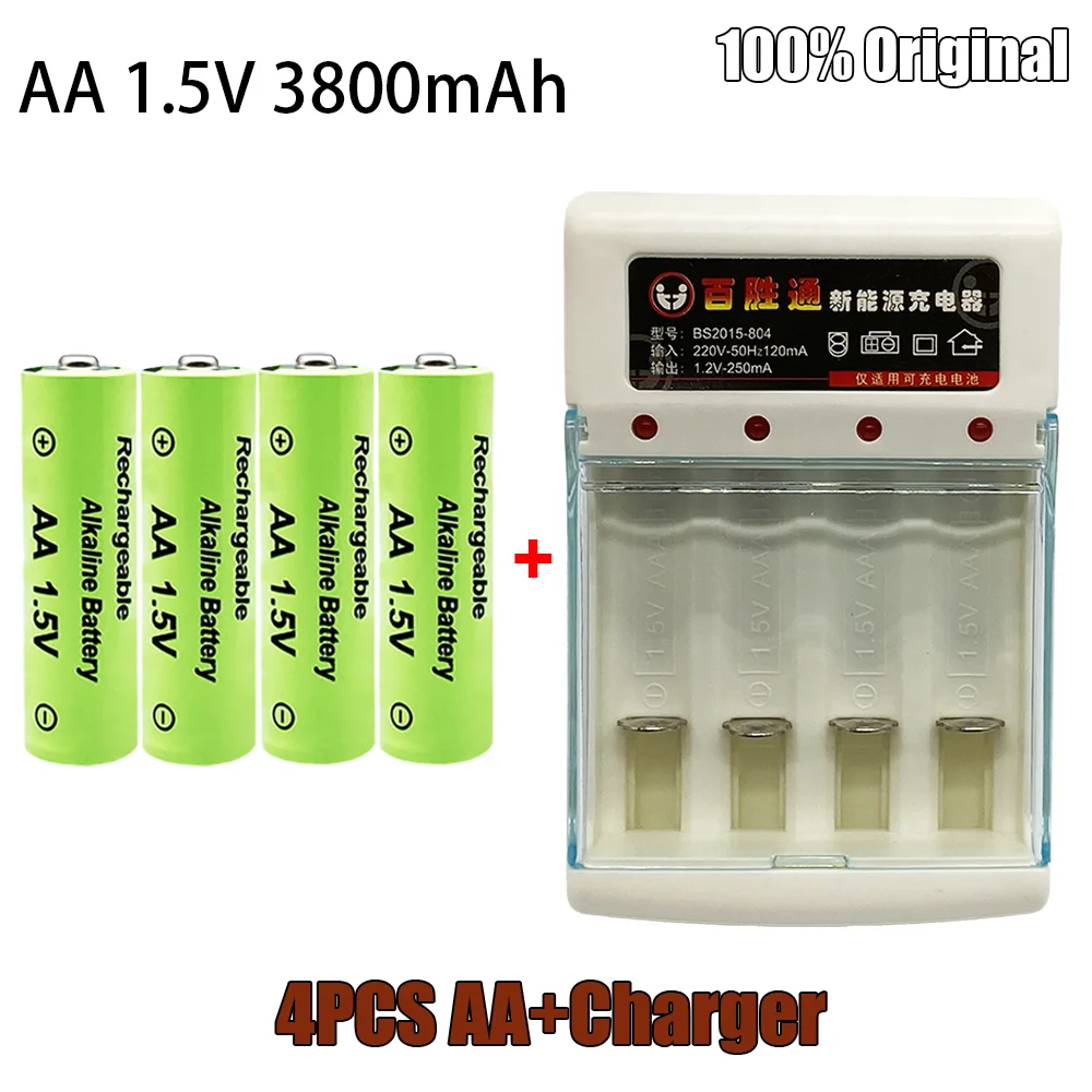 1.5V AA NI MH Rechargeable AA Battery Alkaline 3800mAh For Torch Toys Clock MP3 Player Replace Ni-Mh Battery