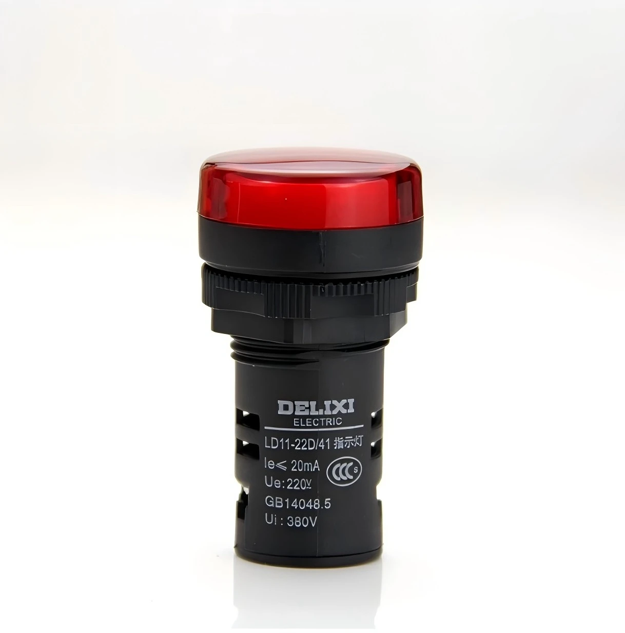 Delixi ضوء المؤشر أصفر أخضر أحمر Ad16 220V 24V Ld11-22D Led مصباح إشارة