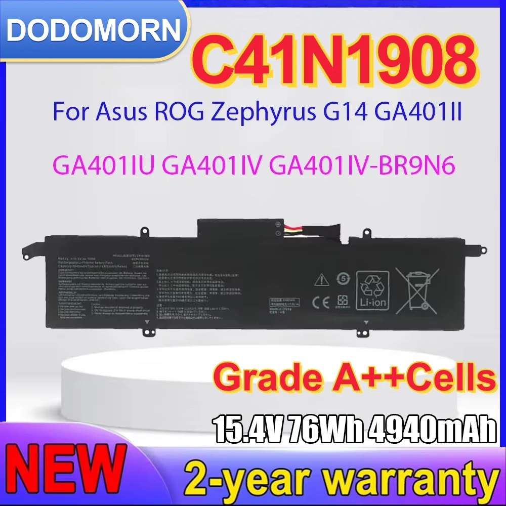 High Quality C41N1908 Battery For ASUS ROG Zephyrus G14 GA401IV GA401IH GA401IU PX401QM PX401IV