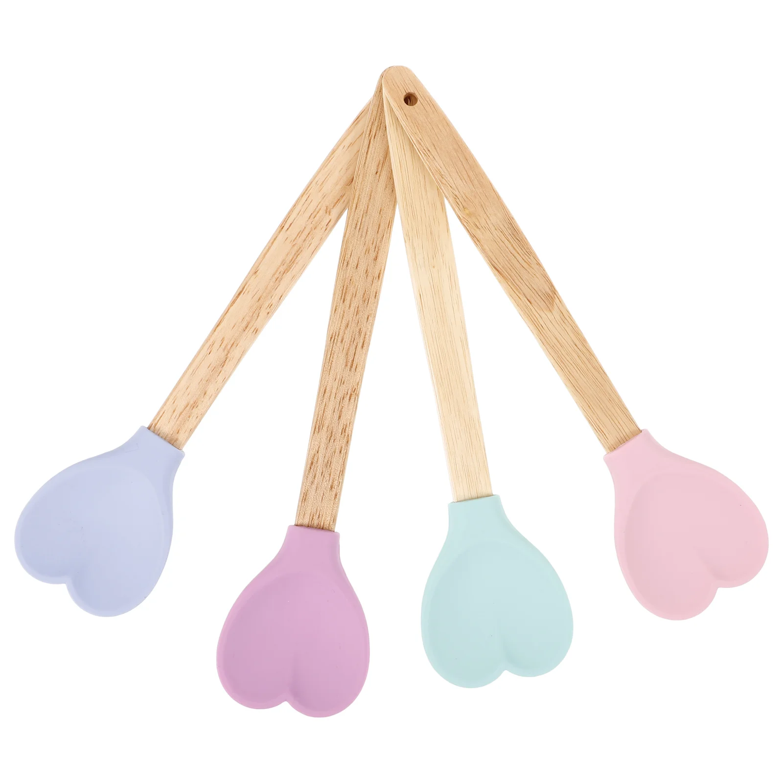 

4 Pcs Heart Serving Spoon Shaped Mixing Kitchen Appliances Spoons for Accessories