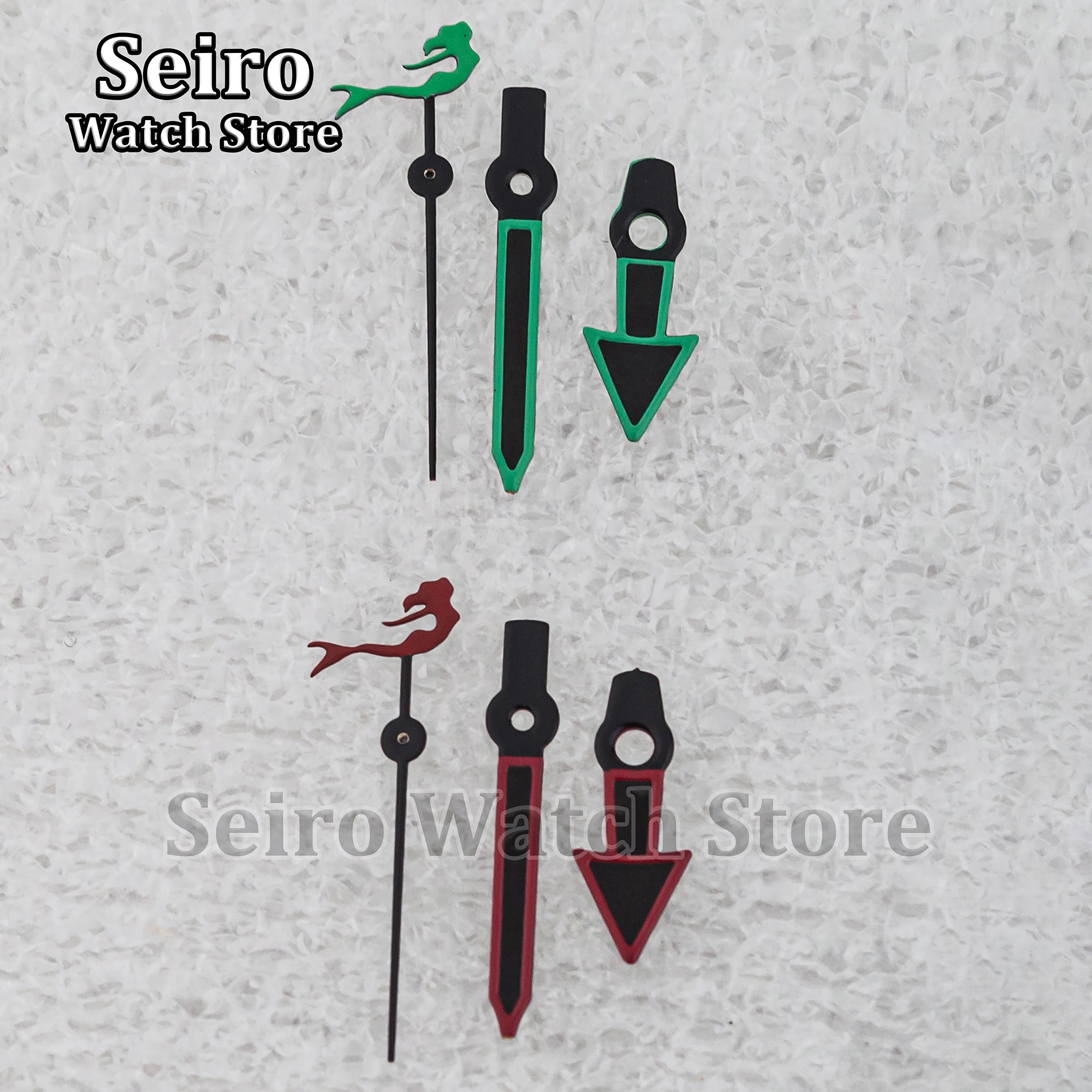 

Watch Hands Green Luminous Black Red Green Needles Watch Pointers Watch Parts for NH35 NH36 Movement Accessories Replacements
