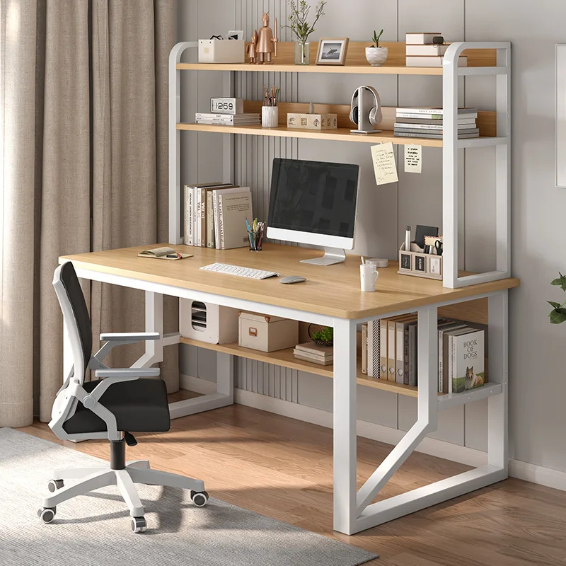 Modern Integrated Desk And Bookshelf for Home Use Simple Design with Storage Rack Ideal for Students' Study Computations