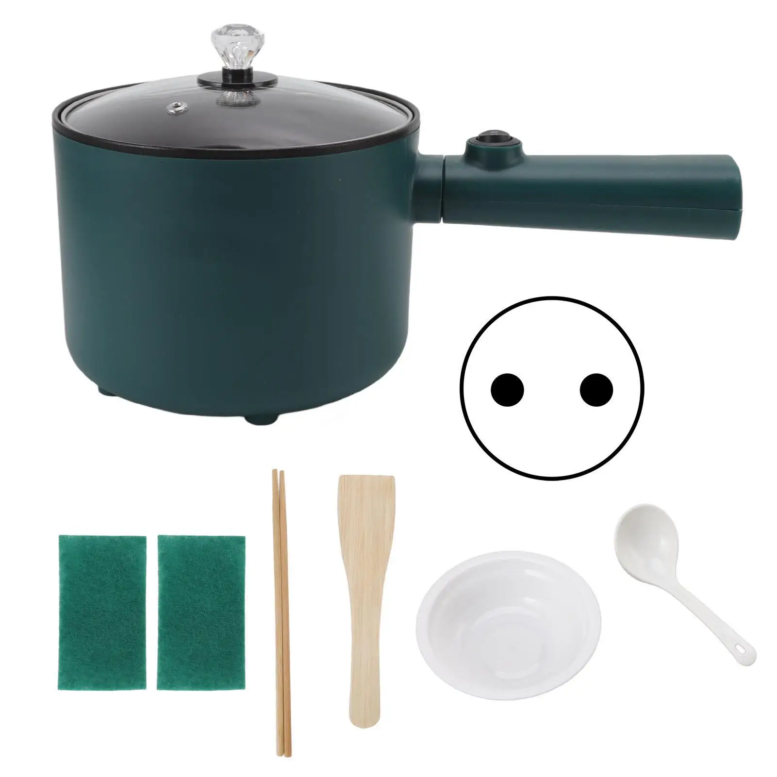 Electric Cooking Pot Long Handle Portable Electric Hot Pot for home Indoor Use Multi-functional Cooking Appliance