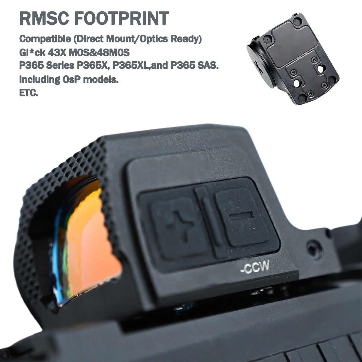 NEW CCW  Tactical Solar Red Dot Sight  3 MOA Enclosed Red Dot Collimator Compact Hunting RifleScope W/Sports Shake Awake