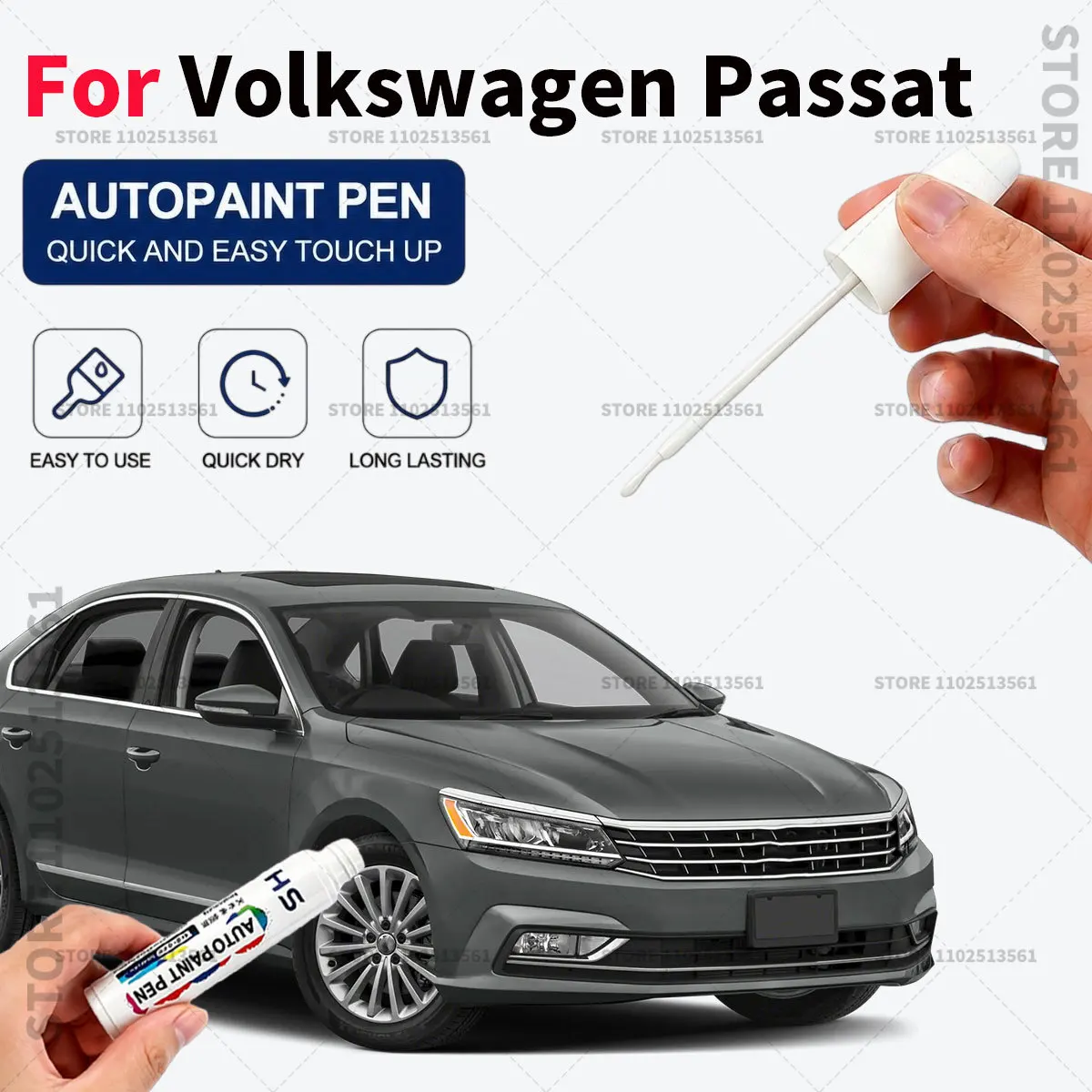 Automotive Touch Up Paint Pen Car Paint Scratch Remover Quick Dry Repair Brush for Vehicle Paint For 1973-2025 Volkswagen Passat