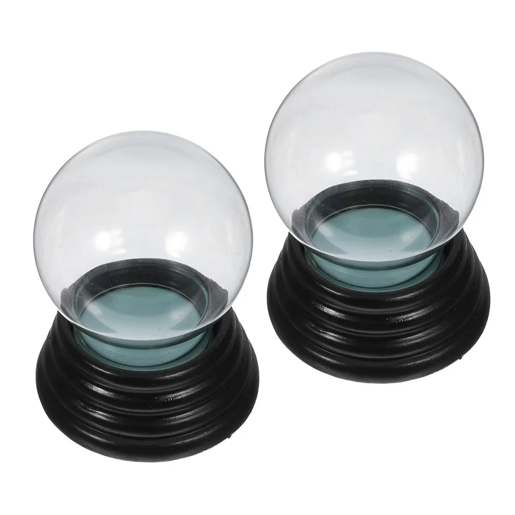 2Pcs Thickened Clear Glass Snow Globe Shell Empty Fillable Craft Jar for Christmas Holiday Home Office Decoration