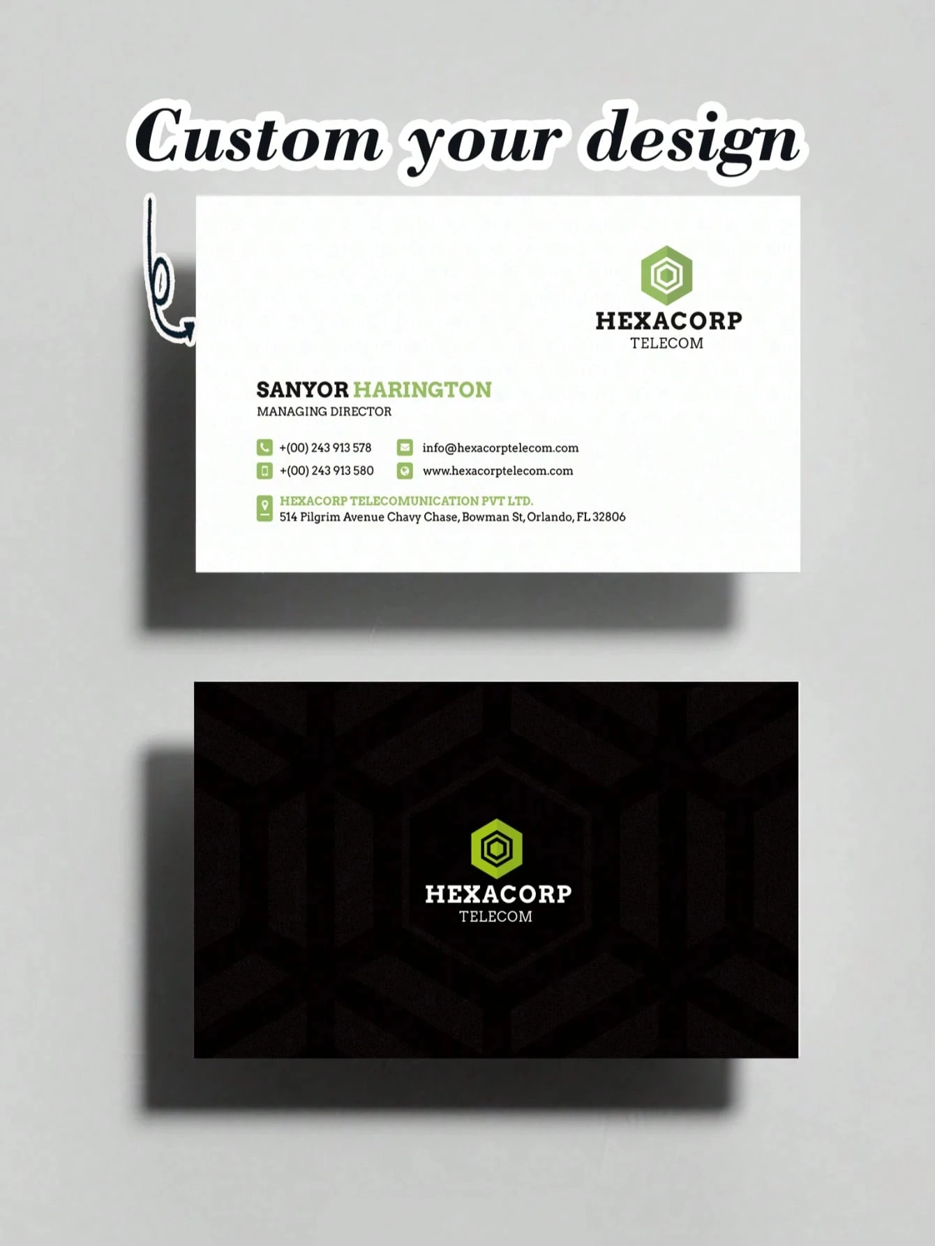 Double Sided Printed Customized Cards Greeting Business Laminated Nail Salon Barber Shop Gift Product For Family