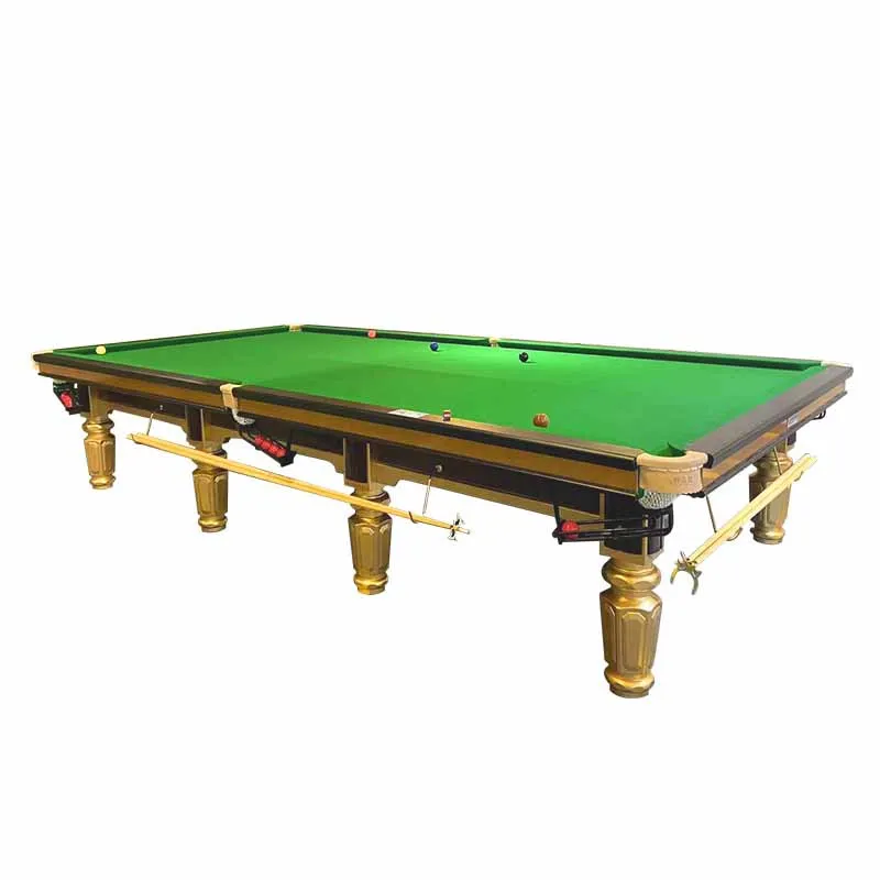 Full Size Slate Top 12 ft Feet Foot Professional 12ft Solid Wood English Billiard Snooker Pool Table with Cue Stick Accessorypro