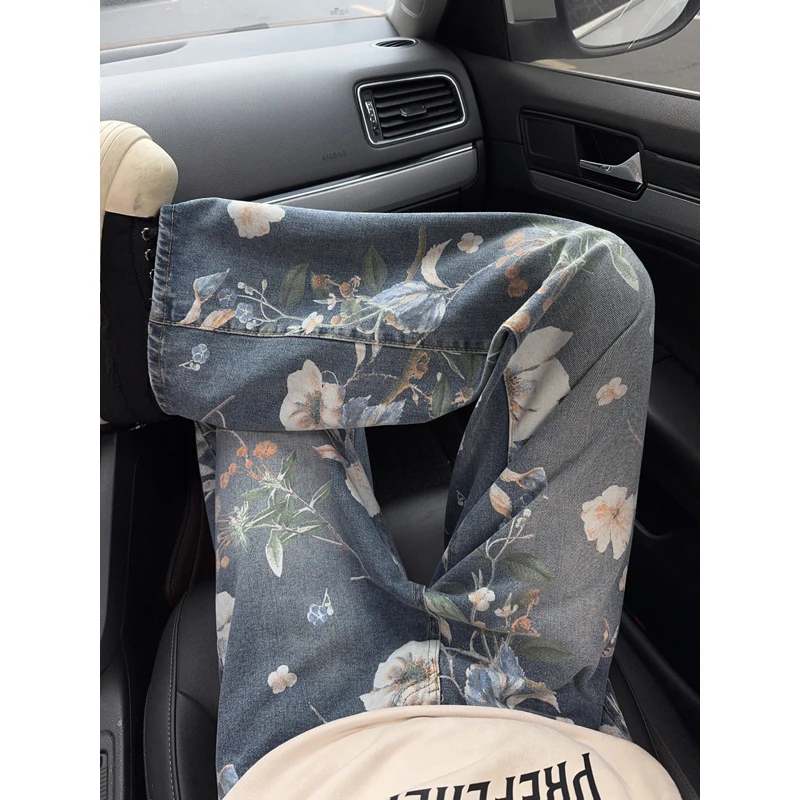 

Женские свободные прямые джинсы, повседневные облегающие джинсовые брюки, удобные свободные брюки, уличная мода, модная повседневная одежда