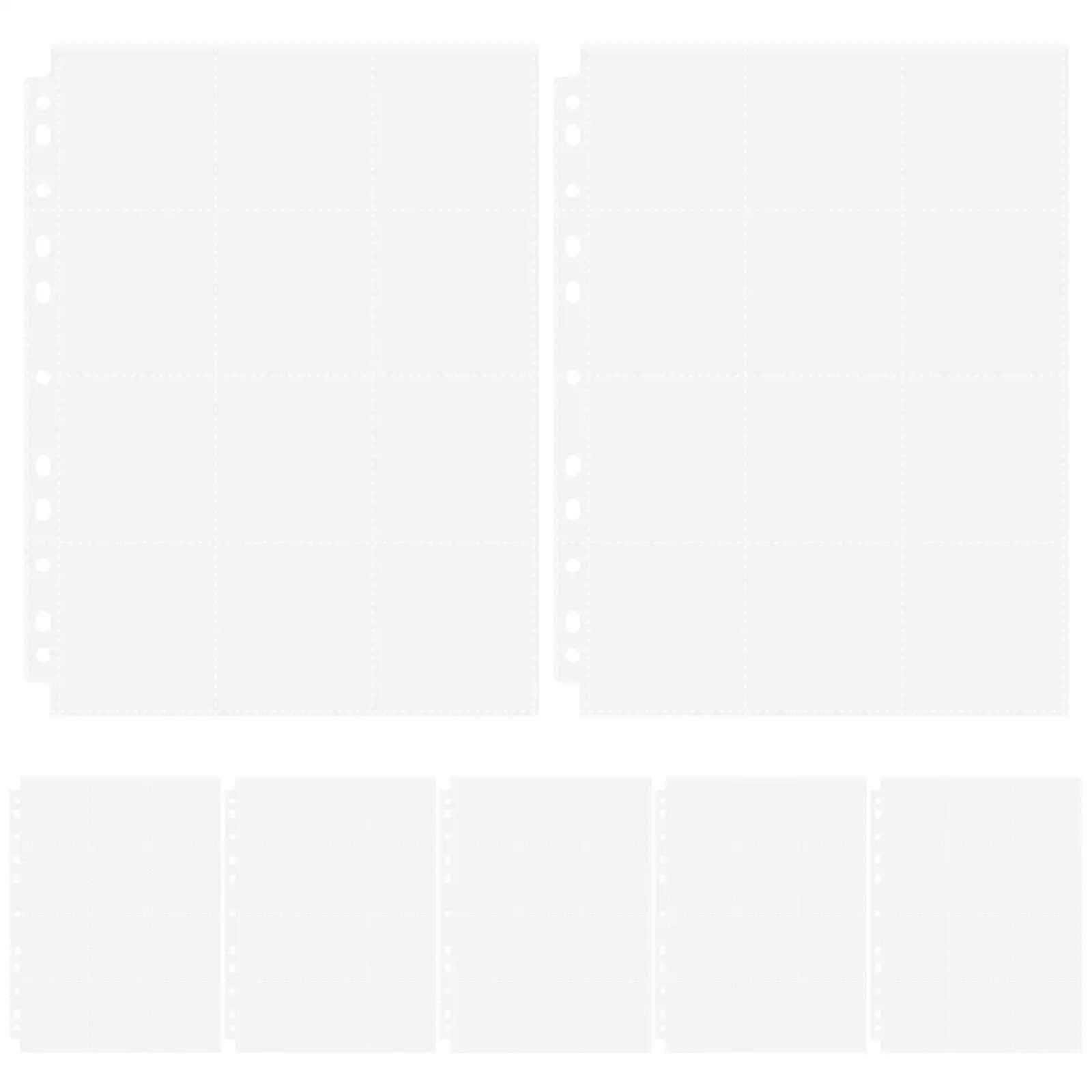 

10 Pcs Badge Card Book Pin Collection Clear Storage Collector Stamp Album Pages PP Sleeves Binder Multifunctional Large Capacity