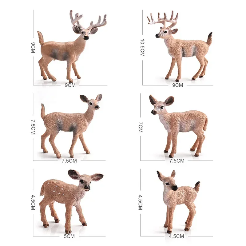 1× Simulation Christmas Deer Christmas Elk Plush Reindeer Christmas Decoration Fairy Garden Miniatures Props New Year Decoration