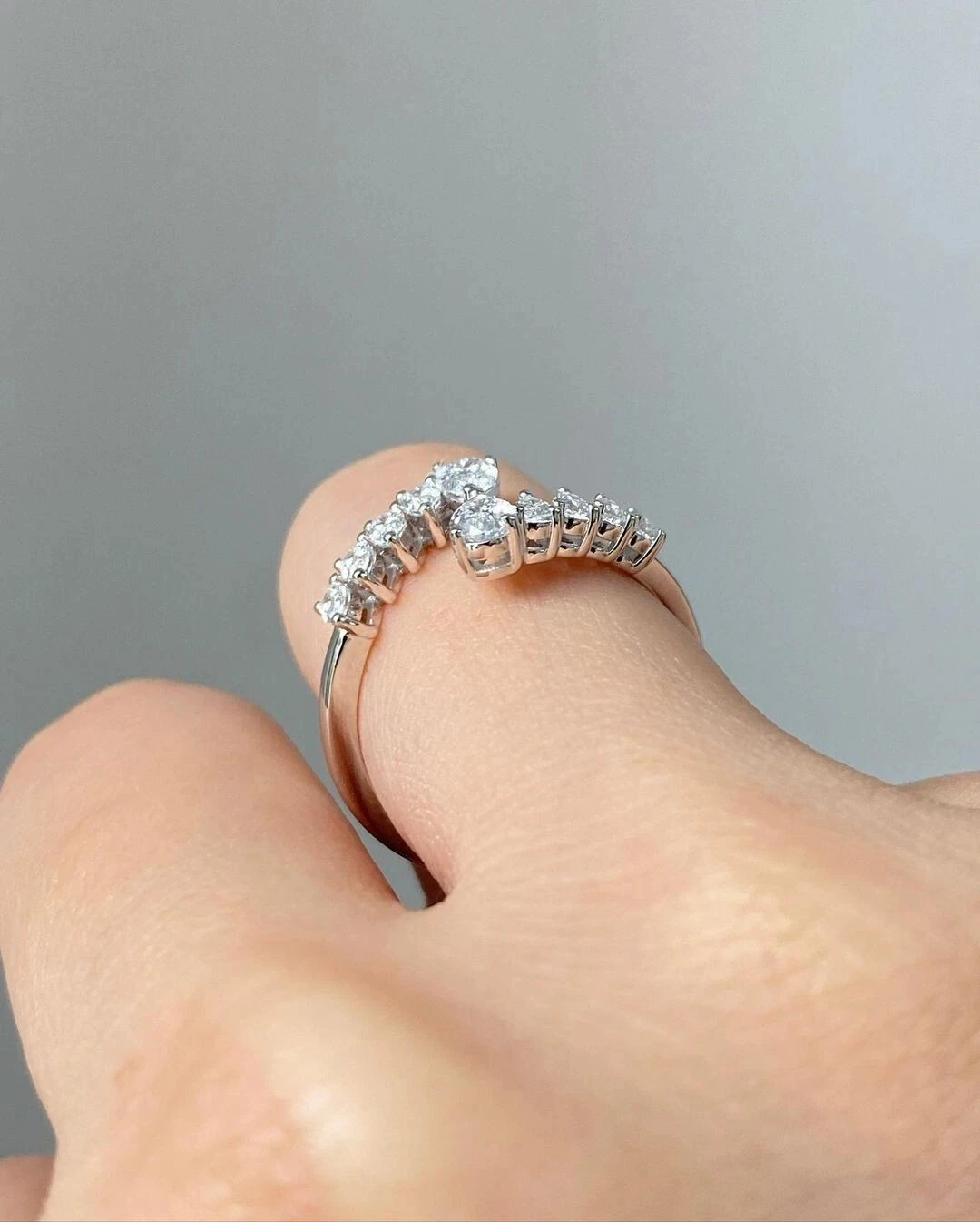 2,7 Karat Birnenförmiger Labor-Diamant Offener Ring DEF VS‑VVS CVD HPHT Platin950 Hochzeits- und Verlobungsring Edler Schmuck für Frauen Geschenk – Detail 8